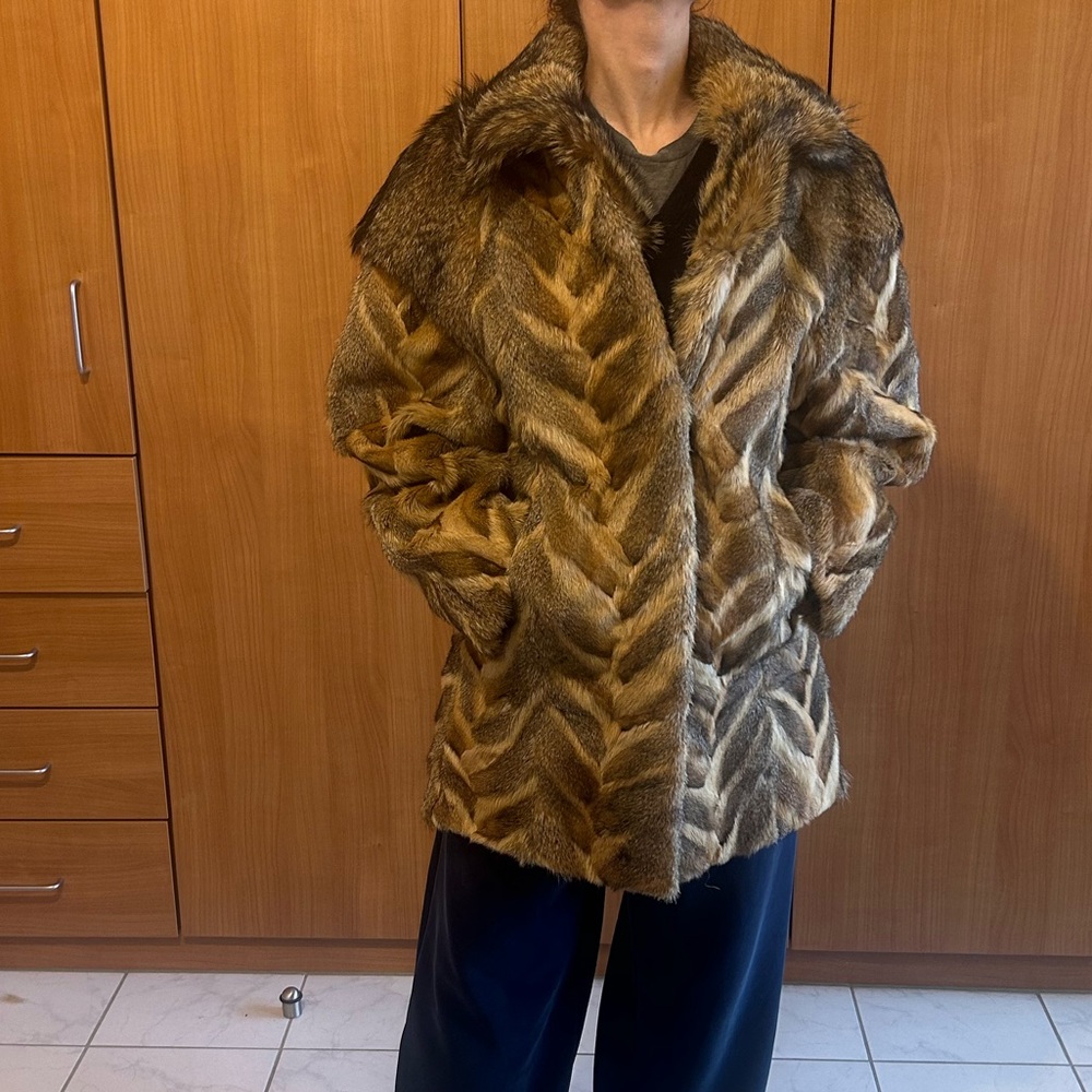 Authentic fur jacket and vest, custom-made from Europe. Size medium/large